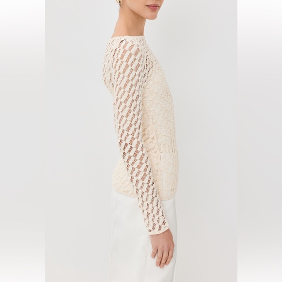 NWT - Róhe Lace Boatneck Long Sleeve Top - Size FR40 - Picture 3 of 7